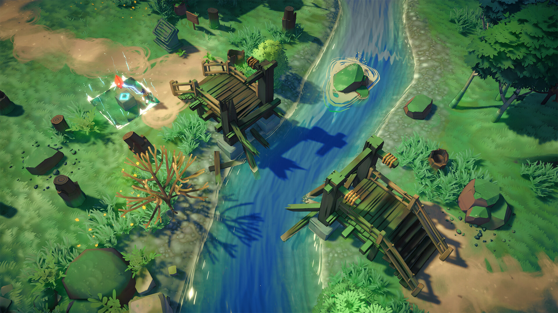 An official view of Uncanyon’s fantastical terrain and environmental structures.